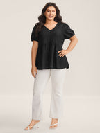 Back Bow Tie Textured Top