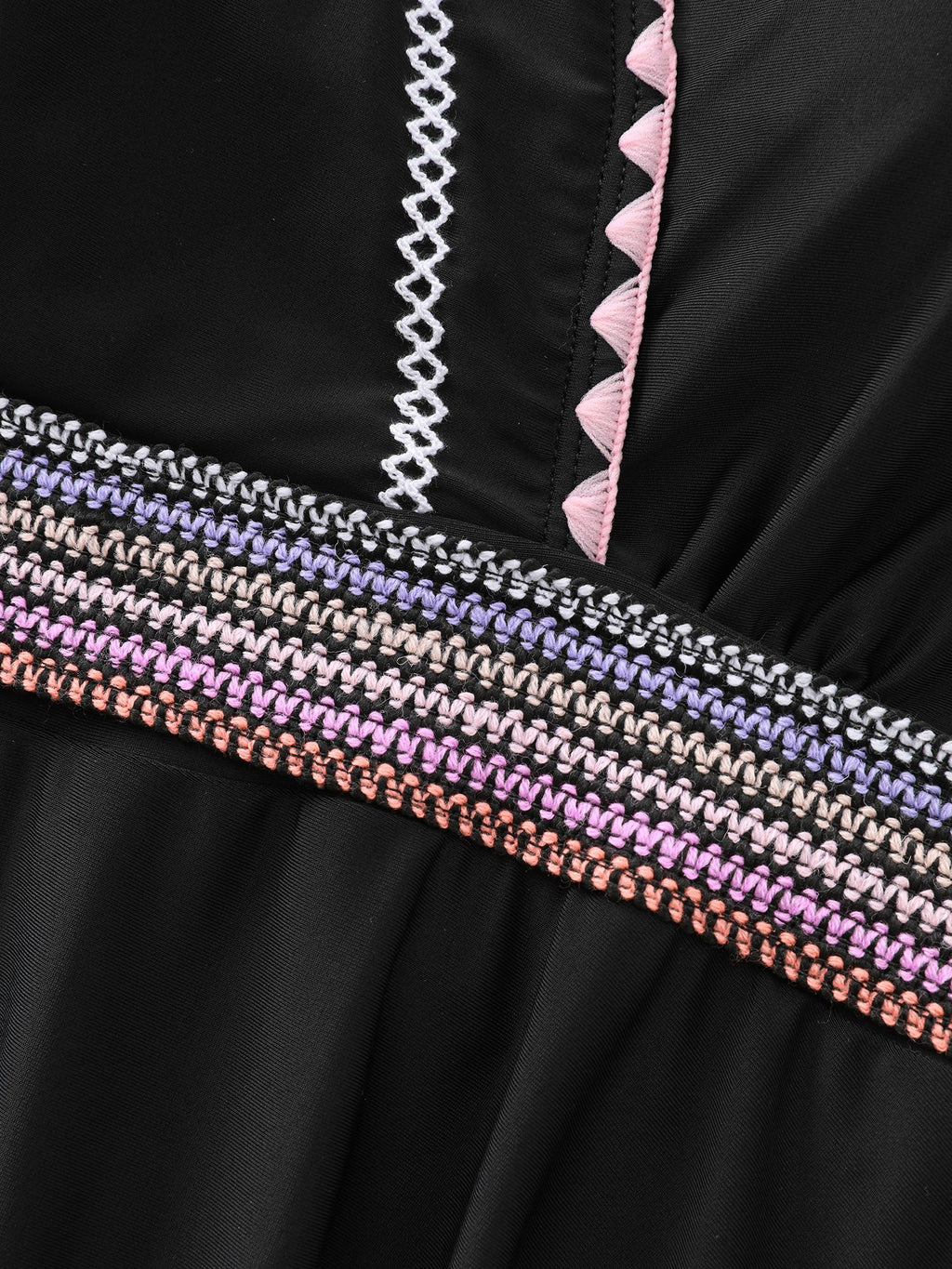 Color Contrast Hips Coverage Swim Top