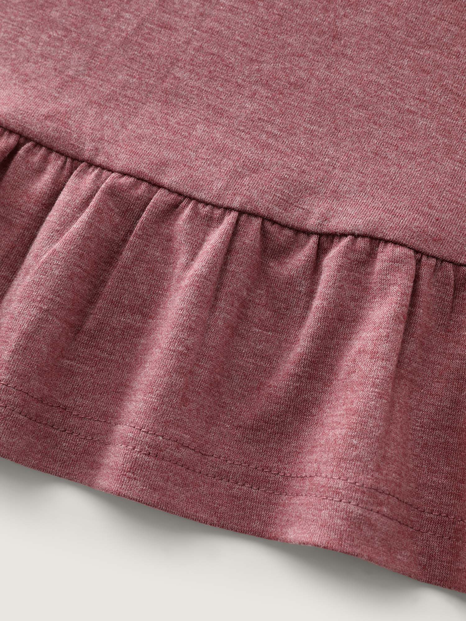 Supersoft Stretchy Ruffled Hemline Button T-Shirt
