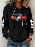 Women's Football Print Hoodie Sweatshirt