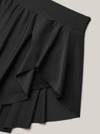 Layered Hips Coverage Slit Swim Skirt