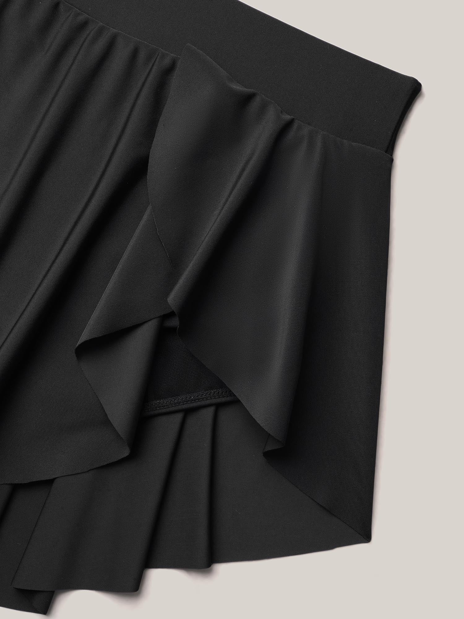 Layered Hips Coverage Slit Swim Skirt