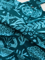 Ocean Pattern Twist Front One-Piece Swimsuit