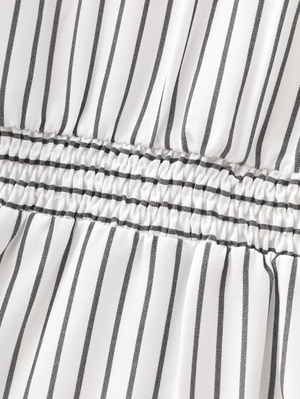 Striped Print Cinched-Waist Button-Down Shirt