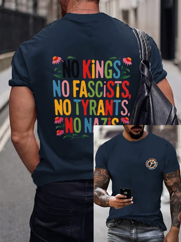 No Kings In America Print  T-shirt