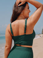 Textured Triangular Waist Bikini Top