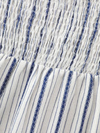 Asymmetrical Striped Print Cami Midi Dress