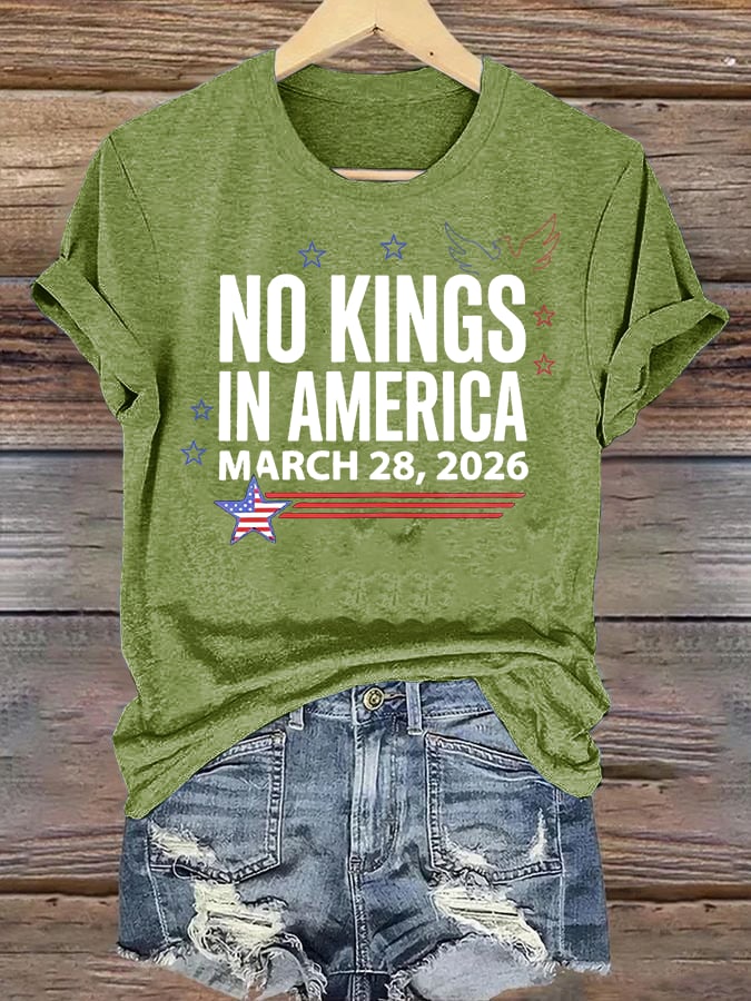 Women's  NO KINGS IN AMERICA  Print  T-Shirt