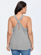 Supersoft Stretchy Curvy Hem Plain Tank Top