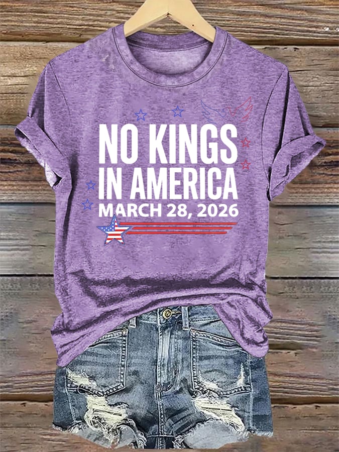 Women's  NO KINGS IN AMERICA  Print  T-Shirt