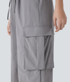 Drawstring  Relax Casual Cargo Overall with Pockets