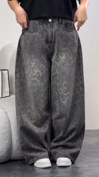 Women Printed Loose Casual Jeans