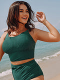 Textured Triangular Waist Bikini Top
