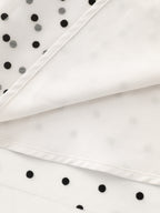 Polka Dot Charm Shirred Sheer Midi Dress
