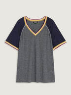 Supersoft Color Contrast Raglan Sleeve T-Shirt