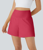 2026🔥UK Super High Waisted Back Pocket & Side Hidden Pocket 2-in-1 Yoga Shorts