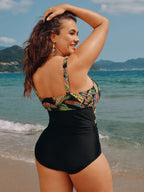 Tropical Escape Layered One-Piece Swimsuit