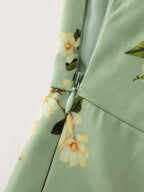 Elegant One-Shoulder Floral Knotted Maxi Dress