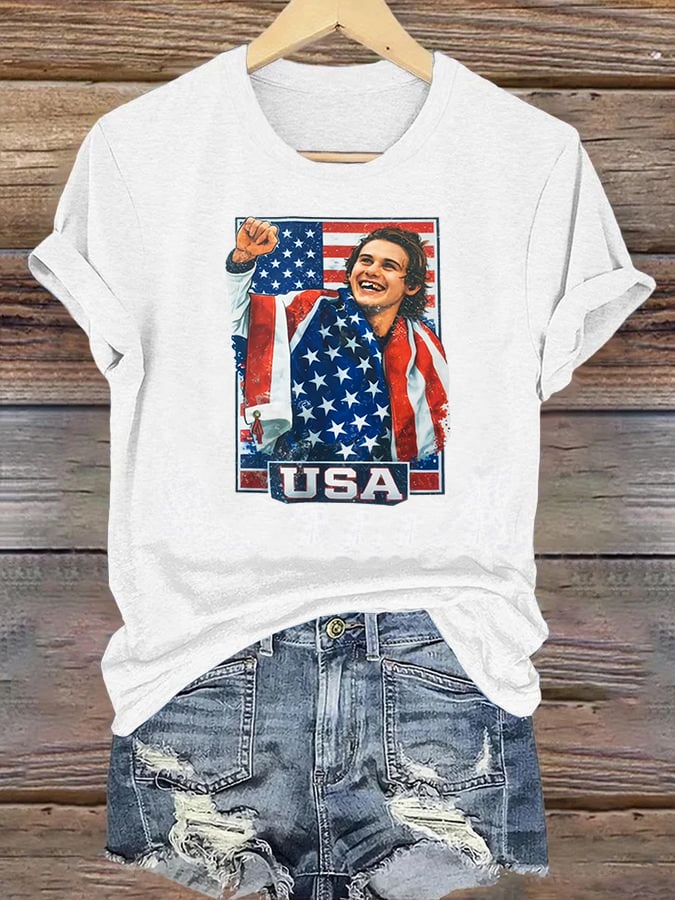 Women's  Funny Character Print T-Shirt
