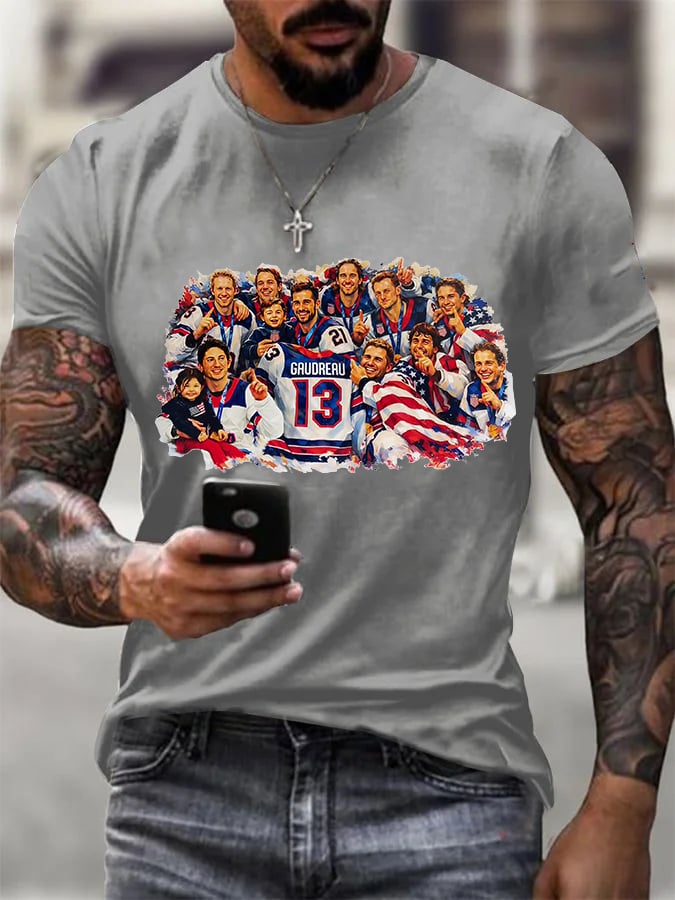 Men's  Funny Character Print T-Shirt