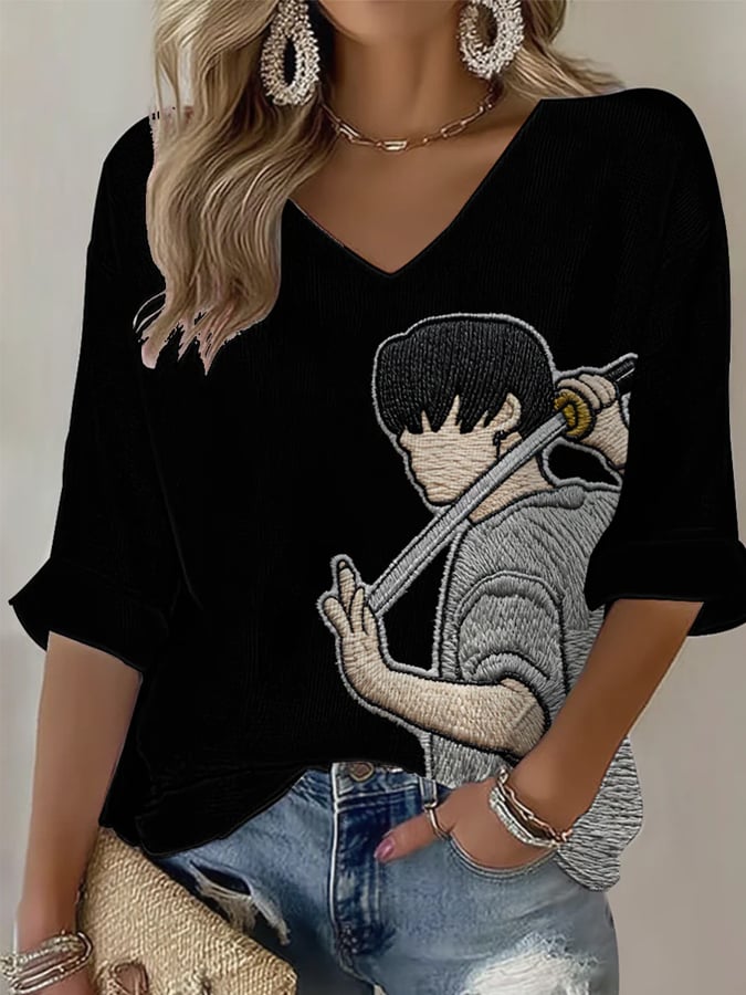 Women's BTS Fan Print Short-Sleeve Top