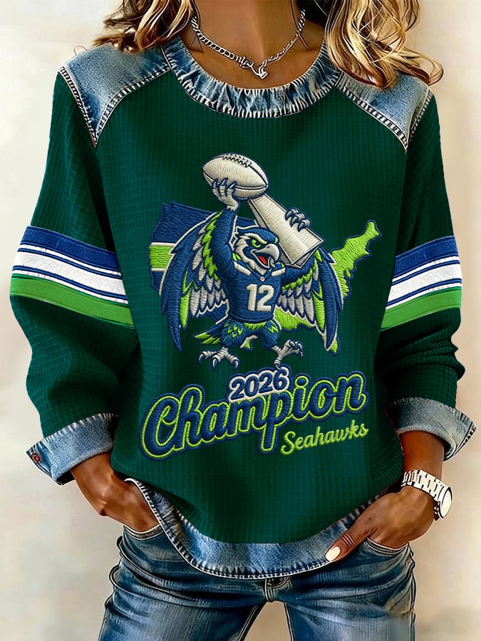 Women's Rugby Print Sweatshirt