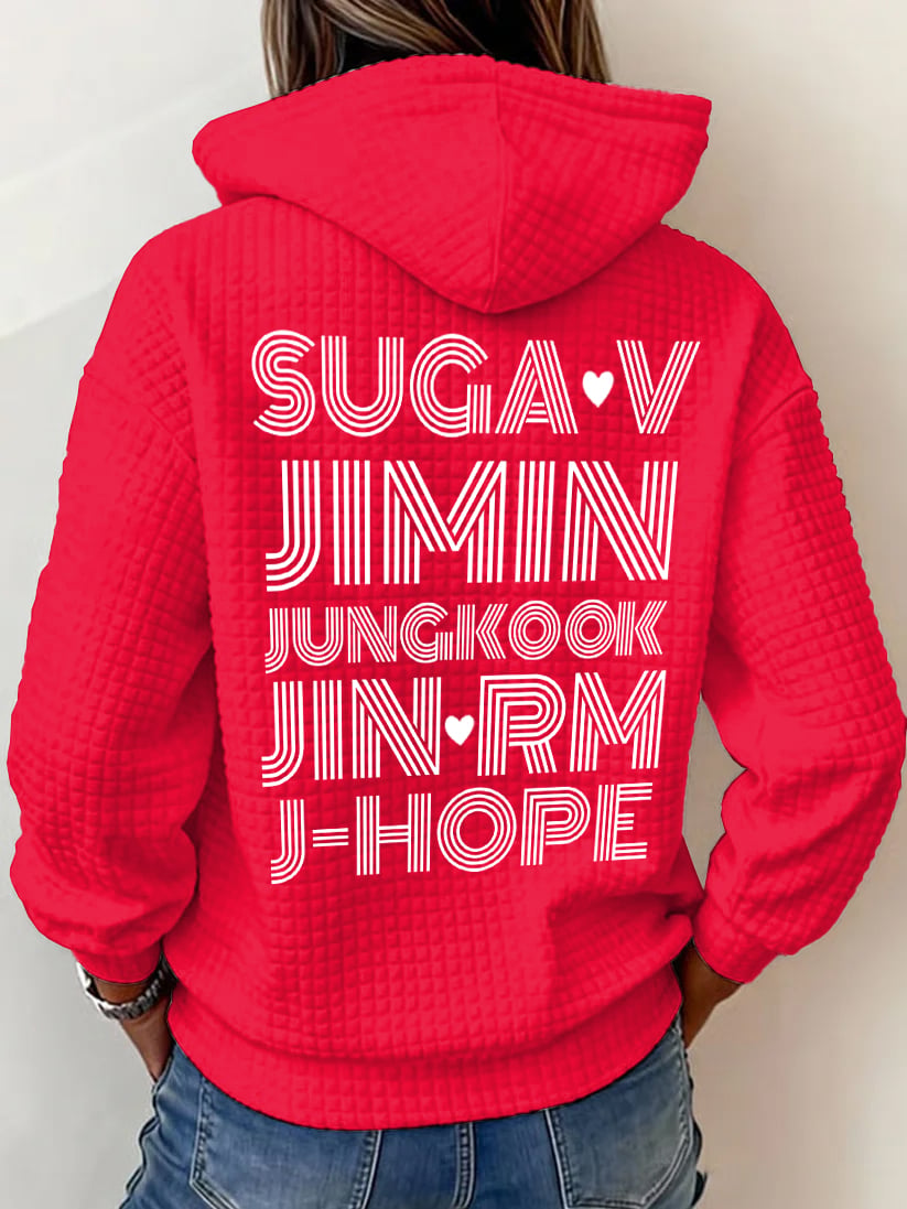 Women's Retro Leisure  Print Hoodie
