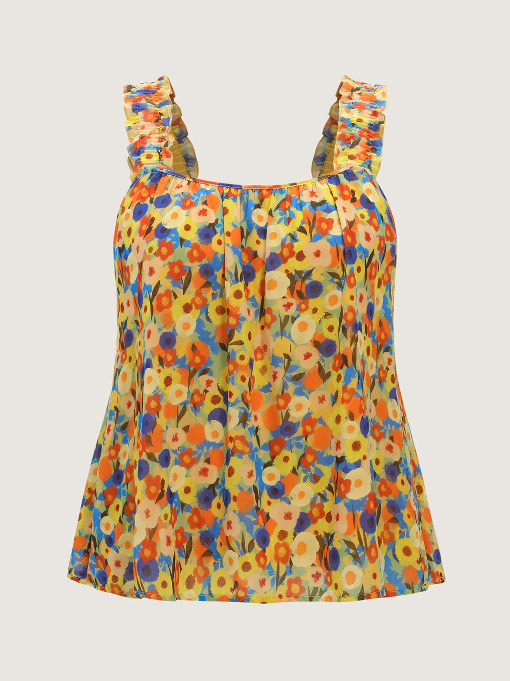 Sunkissed Floral Print Flowy Tank Top