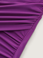 Ruched Wide Straps One-Piece Swimsuit