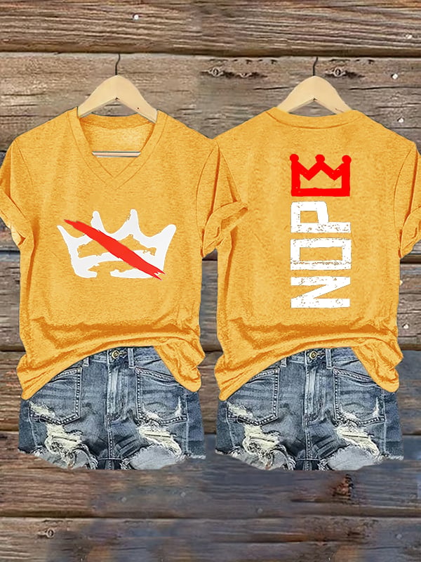 🔥Buy 3 Get 15% Off Women's  Nope, No Kings In America Print T-shirt