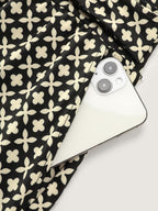 Geometric Print Waist Tie Pocket One-Piece Swimsuit