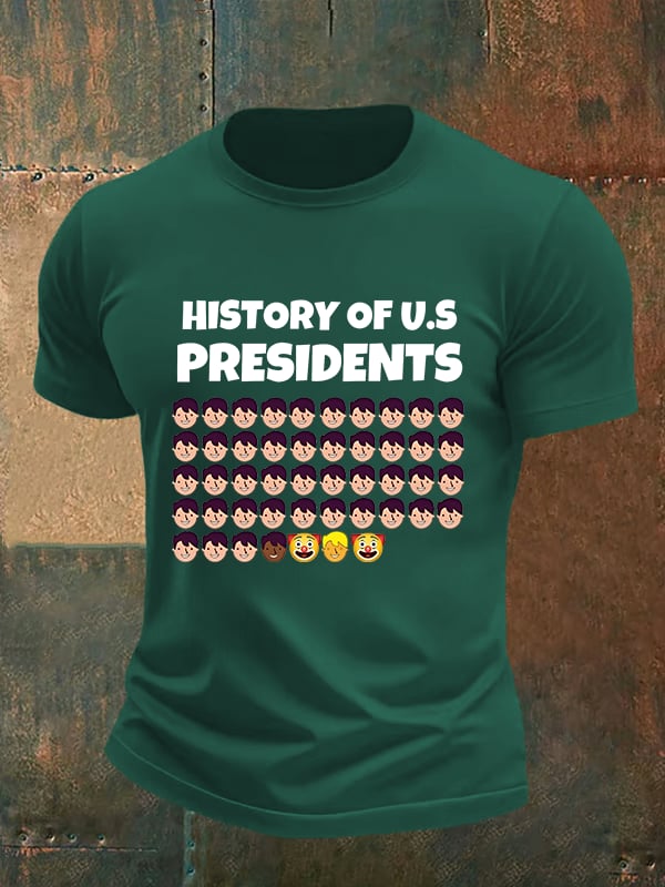 🔥Buy 3 Get 15% Off🔥Men's  History Of US Presidents Print T-Shirt