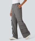 Mid Rise Casual Cargo Pants with Pockets