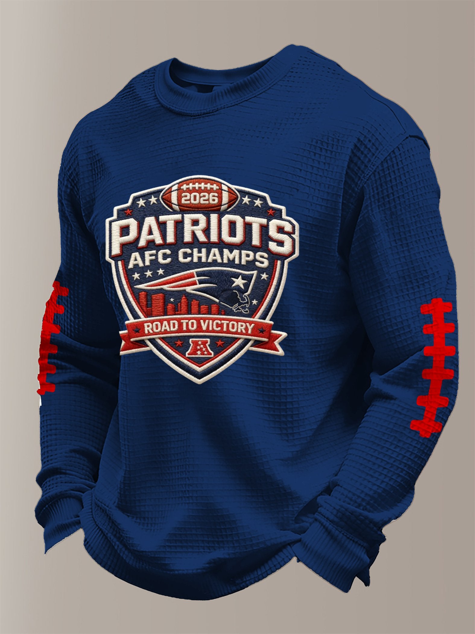 Men's Football Printed Waffle Top