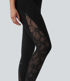 UltraSculptTM SoCinched High Waisted Tummy Control Contrast Lace Shaping Training Leggings with Pockets