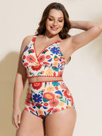 Playful Floral Embroidered Bikini Top