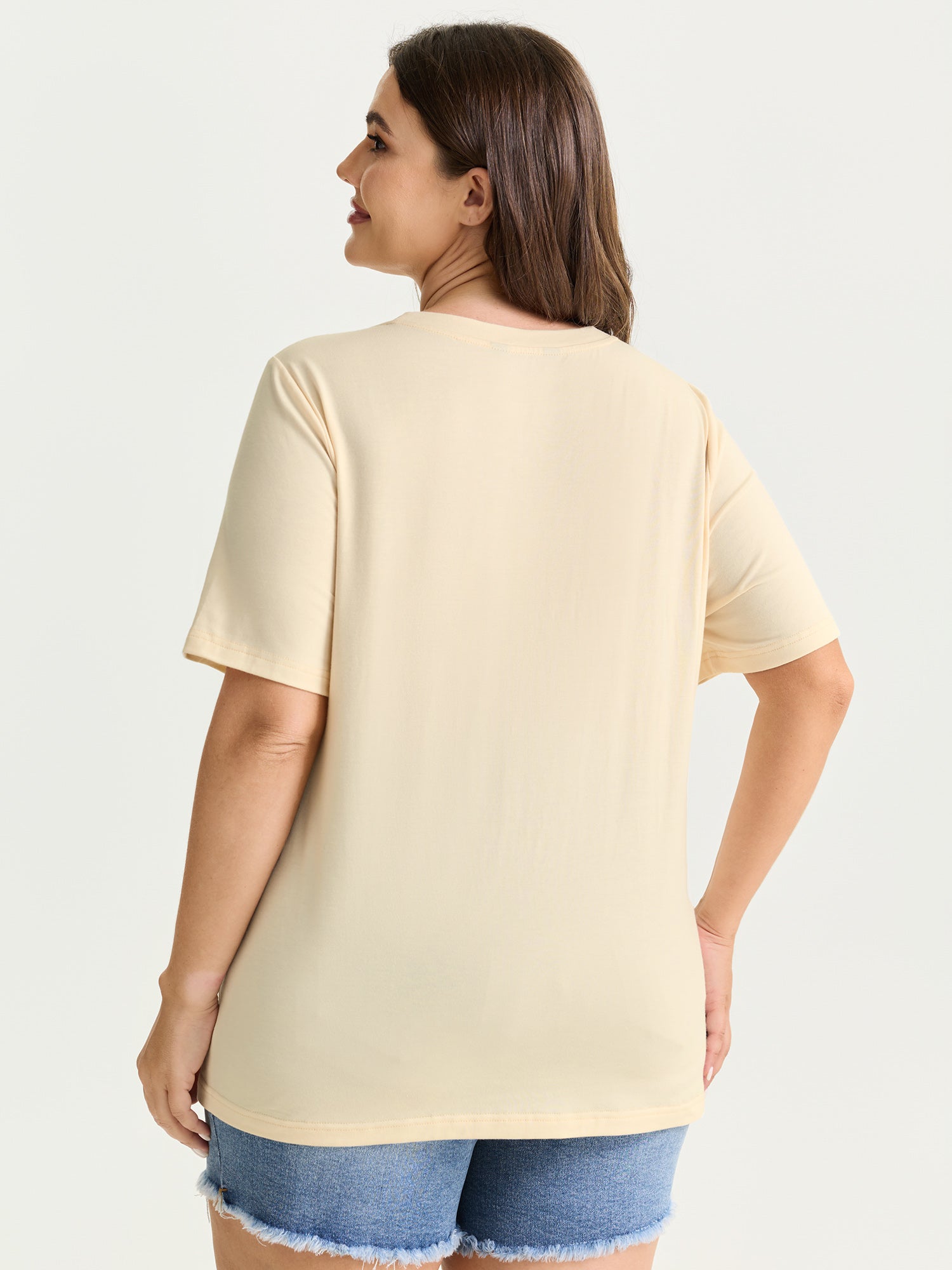 Butterfly Print Flared Sleeve T-Shirt