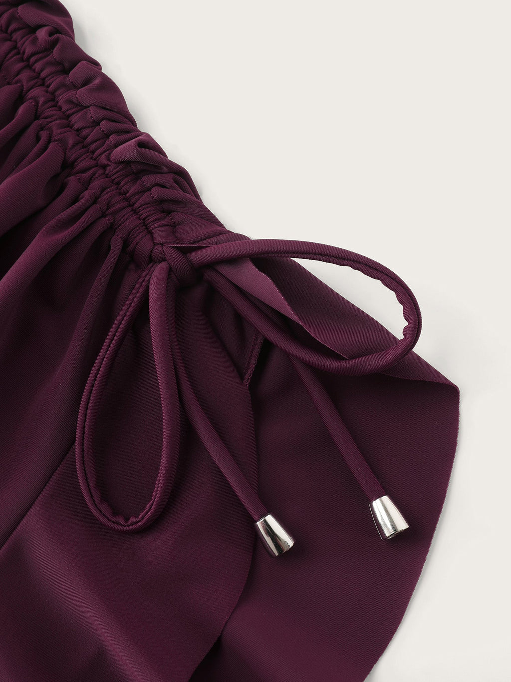 Adjustable Tie Ruffled Channel Drawstring Swim Dress