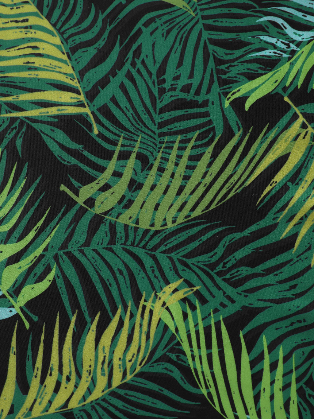 Tropical Plant Colorblock Pocket Swim Dress