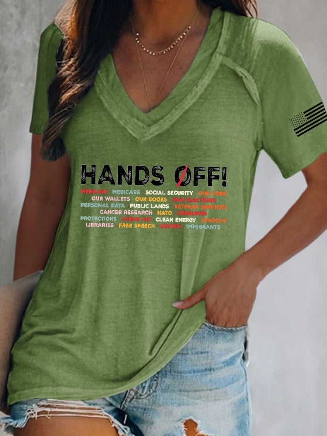 🔥Buy 3 Get 15% Off🔥Women'S FDT “Hands Off” Print T-Shirt