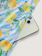 Citrus Fruit Print Fit And Flare Swim Dress