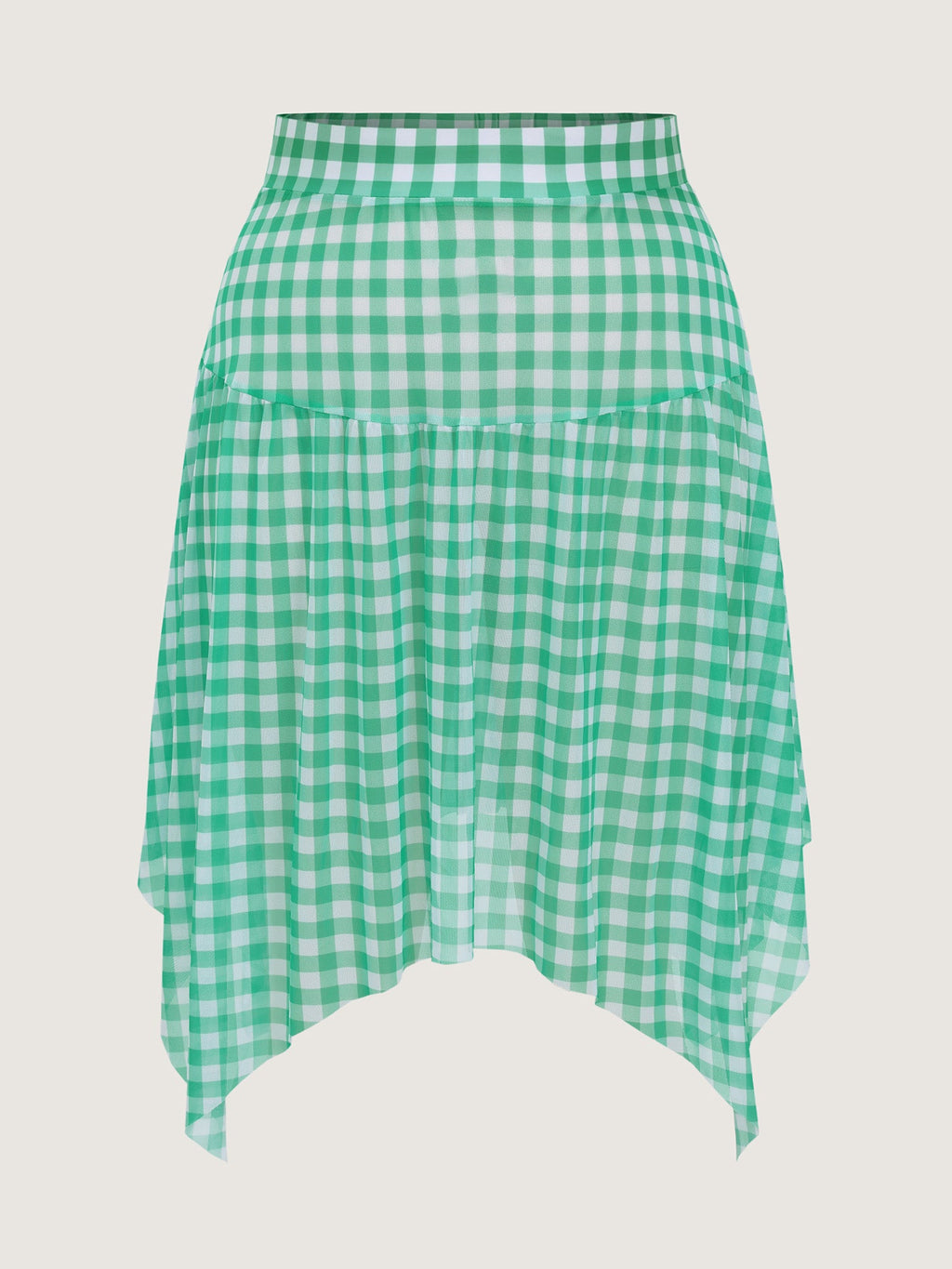 Check Print Cut-Out One-Piece Swimsuit
