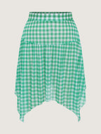 Check Print Cut-Out One-Piece Swimsuit