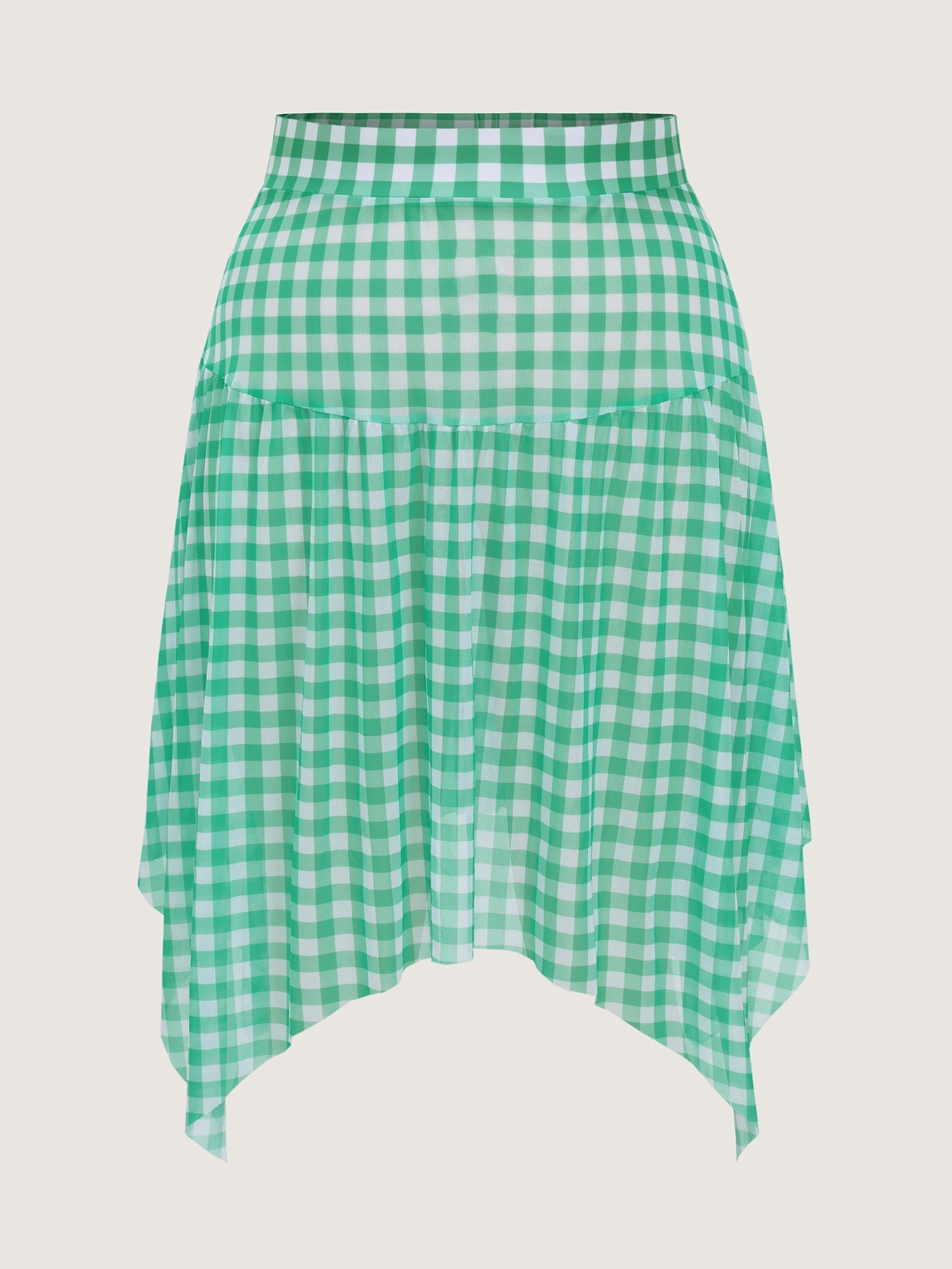 Check Print Cut-Out One-Piece Swimsuit