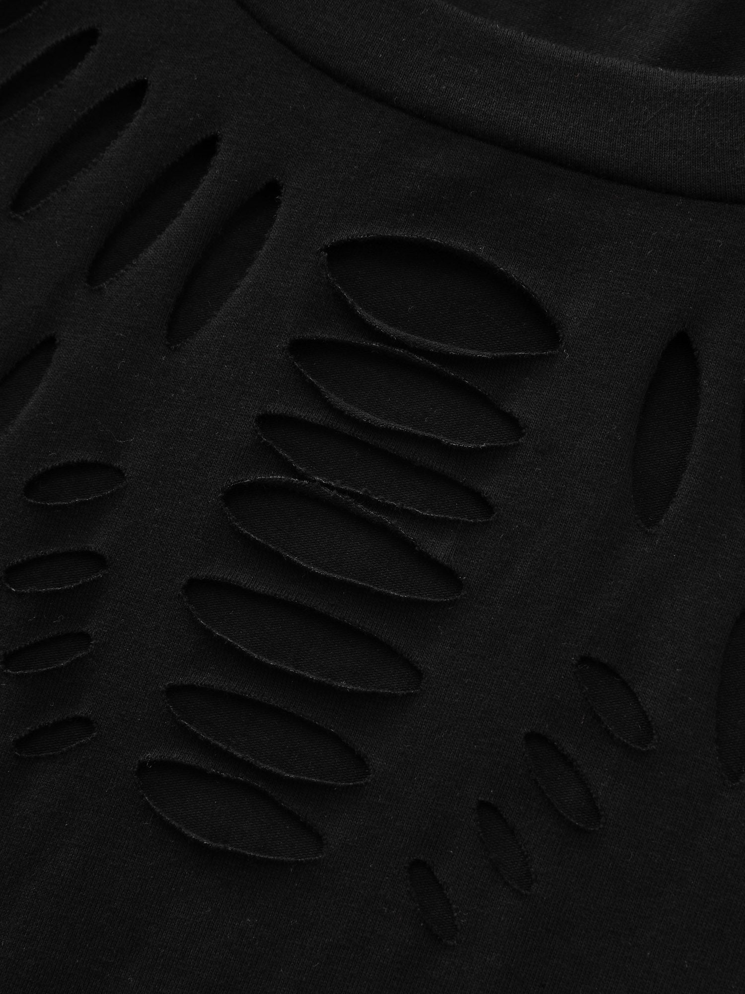 Cotton Stretchy Cut-Out Neckline Plain T-Shirt