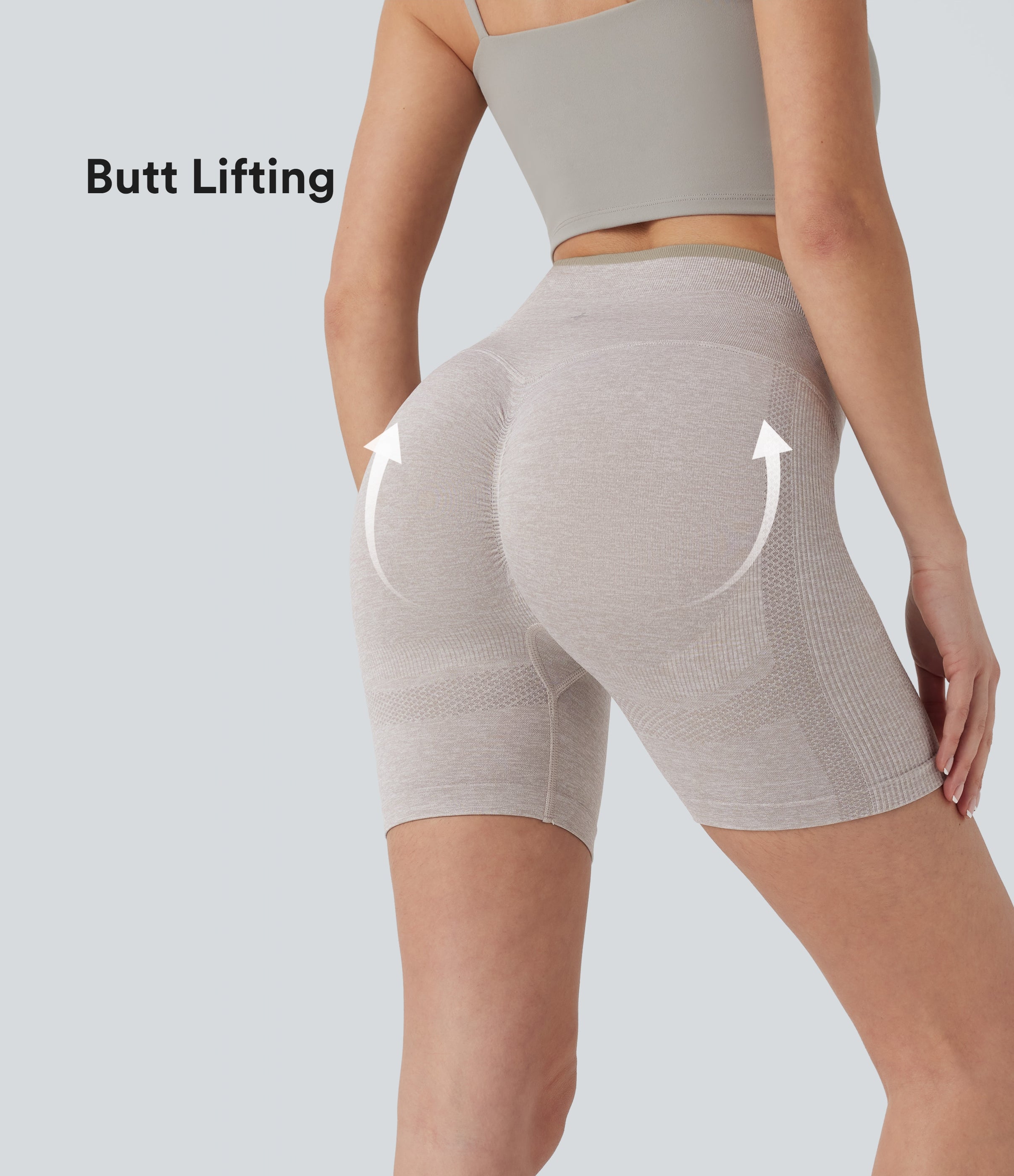 Seamless Flow High Waisted Scrunch Butt Lifting Yoga Biker Shorts 5''