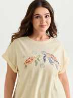 Supersoft Happy Turtle Print T-Shirt