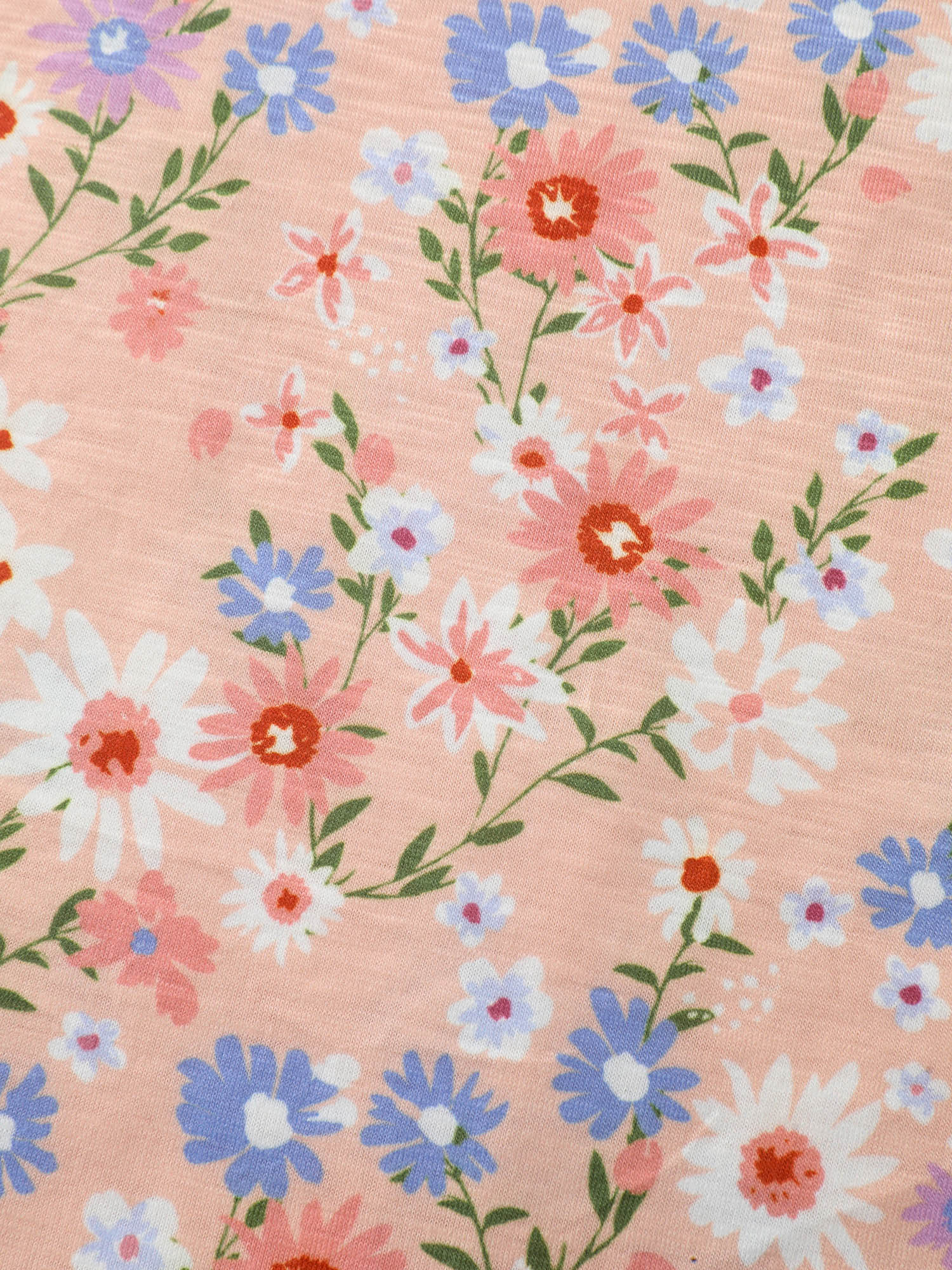 Sweet Floral Print Shirred Drawstring Neckline Top