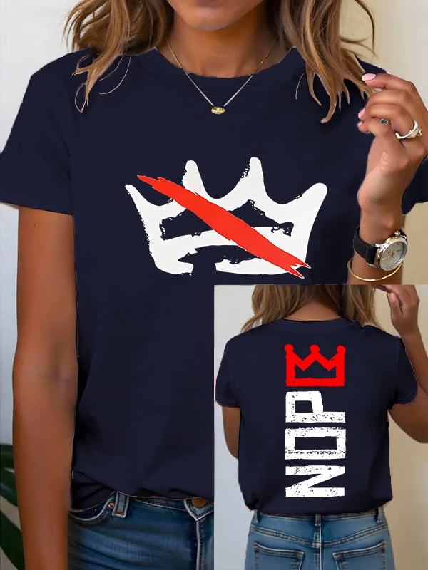 🔥Buy 3 Get 15% Off Women's  America has no kings Printed Casual T-Shirt