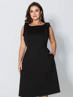 Shoulder Tie Sculpting Bodice Mini Dress